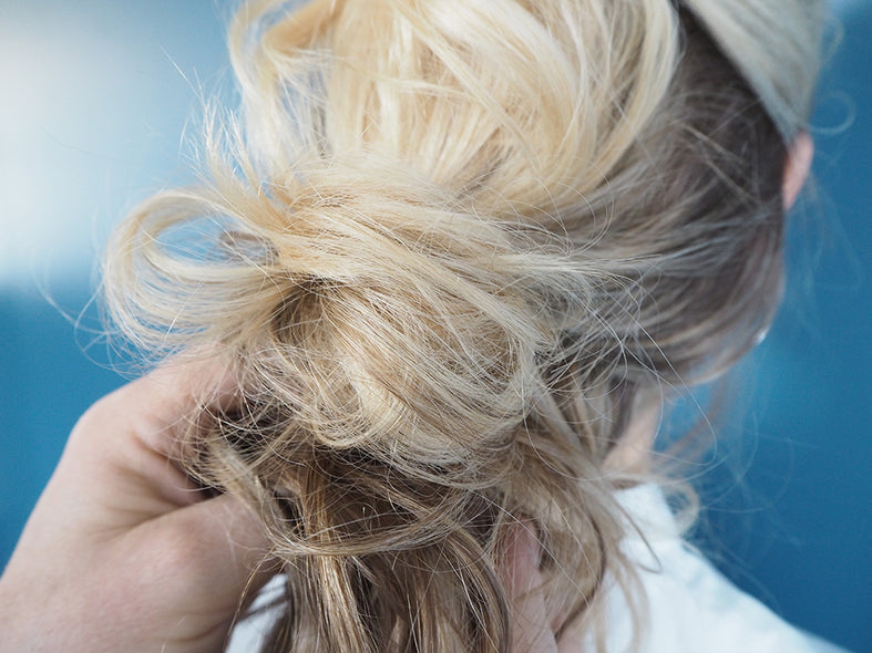 Blonde Bunched Hair