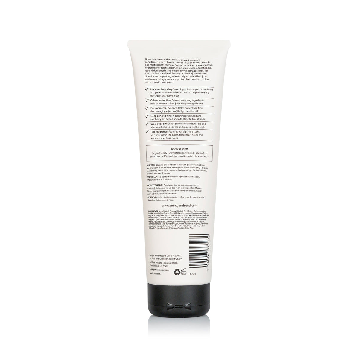 Percy & Reed Wonder Conditioner product information label