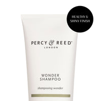 Close up shot of Percy & Reed Wonder Shampoo for everyday wash