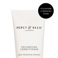 Close-up of Percy & Reed Volumising Conditioner bottle - lightweight formula for fine hair