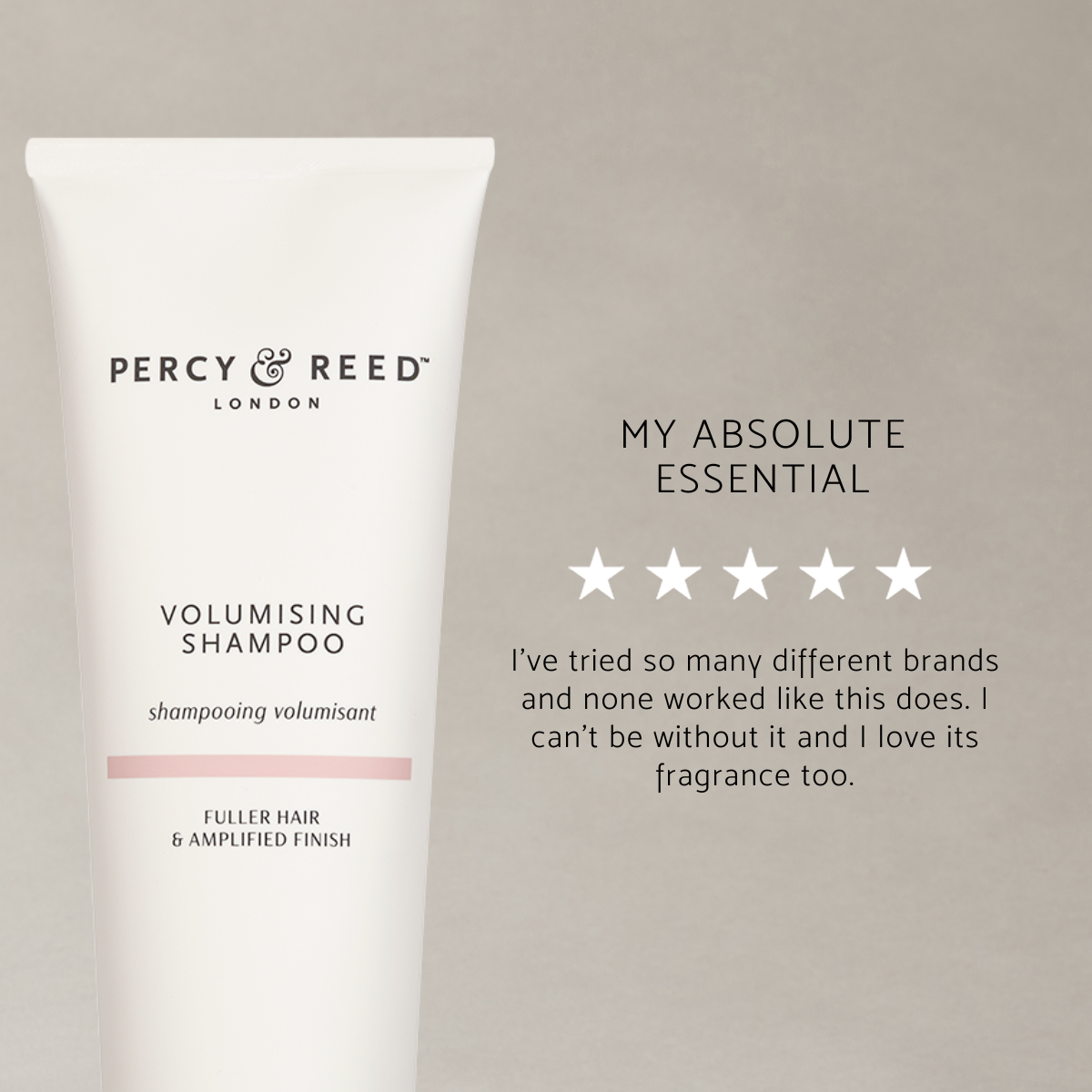 Reviews of Percy & Reed volumising shampoo and conditioner bundle