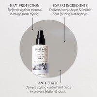 Blow Dry Spray benefits including heat protection, expert ingredients, and anti-static