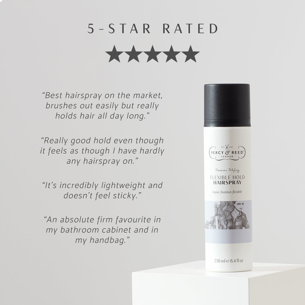 Reviews of Percy & Reed Flexible Hold Hairspray 400ml