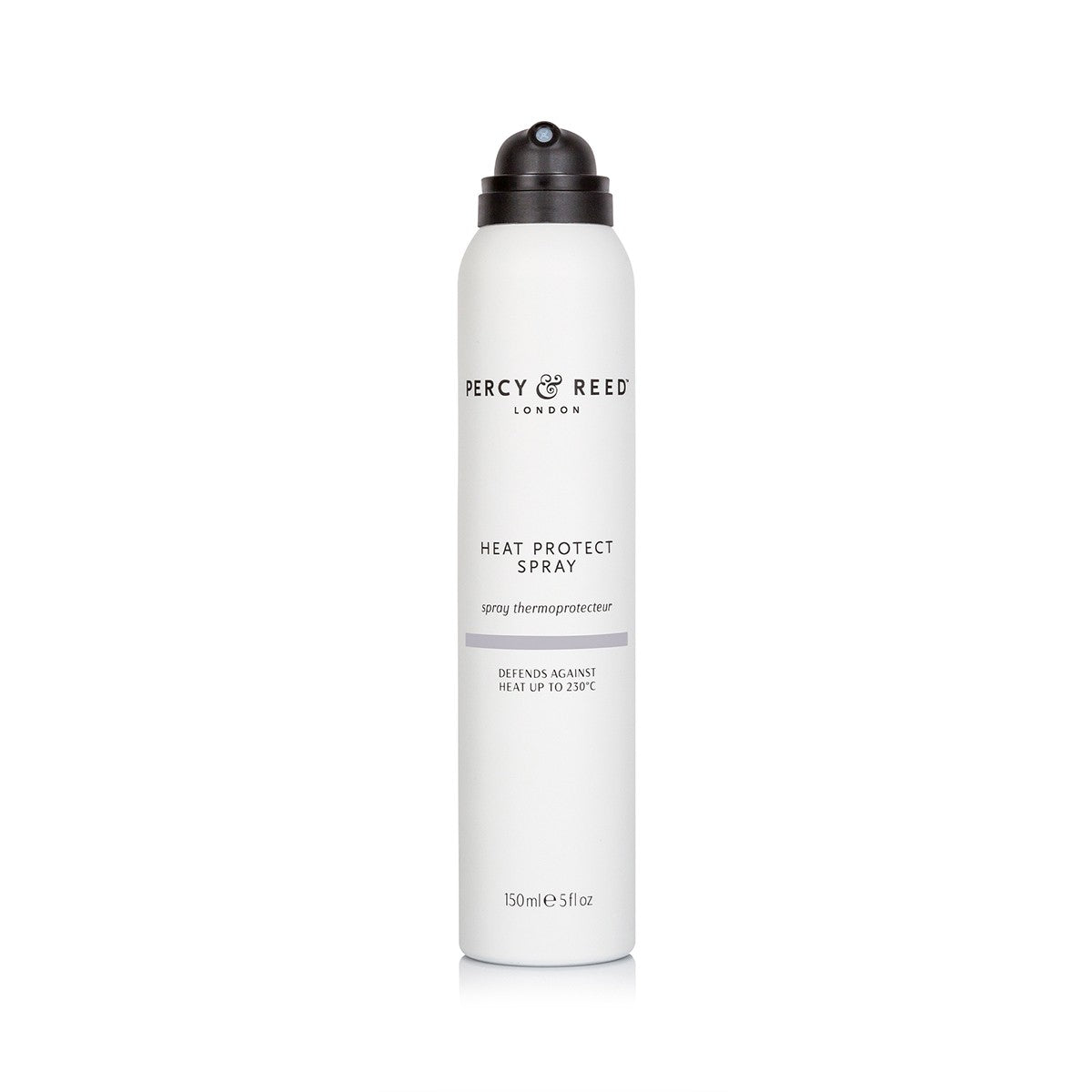Percy & Reed Heat Protect Spray recyclable packaging and product information label