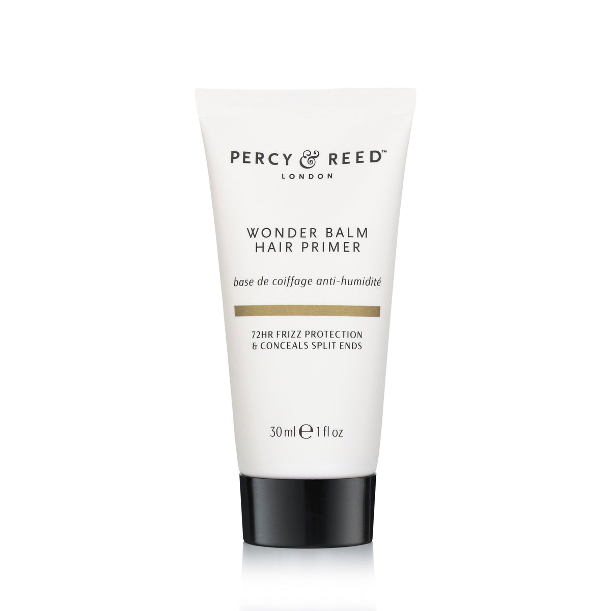  Percy & Reed Wonder Balm Hair Primer recyclable packaging and product information label