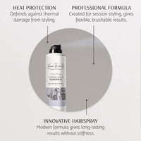 Percy & Reed Strong Hold Hairspray, offering heat protection, flexibility, and long-lasting results without stiffness.