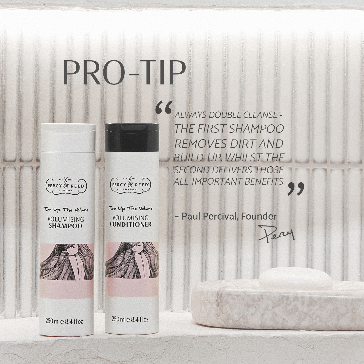 Percy & Reed Turn Up The Volume Volumising Shampoo and Conditioner Bundle