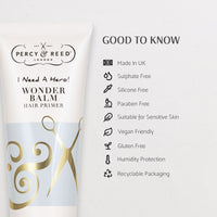 Percy & Reed Wonder Balm Hair Primer - Made in the UK, sulfate and silicone free, paraben free and suitable for sensitive skin.